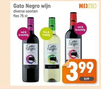 Dagwinkel Gato negro wijn 75 cl aanbieding