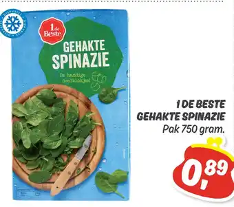 Dekamarkt De beste gehakte spinazie pak 750 gram. 1 aanbieding