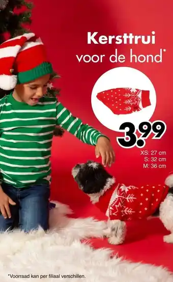 Wibra Kersttrui voor de hond* aanbieding