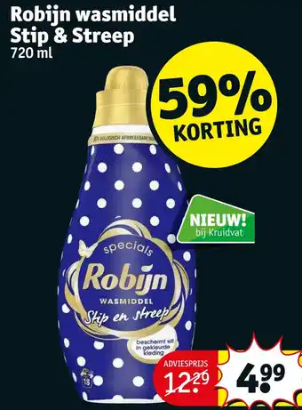 Kruidvat Robijn wasmiddel stip & streep aanbieding