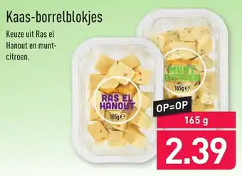 ALDI Kaas-borrelblokjes 165g aanbieding