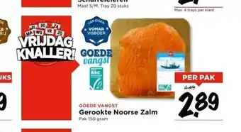 Vomar Voordeelmarkt Gerookte Noorse Zalm pak 150 gram aanbieding