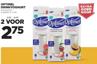 Jumbo Optimel drinkyoghurt 2 pakken a 1 liter aanbieding