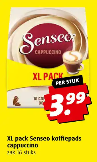 Boni Senseo koffiepads cappuccino XL pack 16 stuks aanbieding