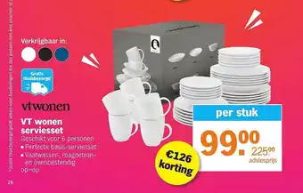 Albert Heijn Vt wonen serviesset €126 korting aanbieding