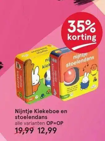 Etos Nijntje kiekeboe en stoelendans aanbieding