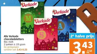 Albert Heijn Alle Verkade chocoladeletters aanbieding