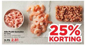 PLUS Alle plus garnalen 25% korting aanbieding