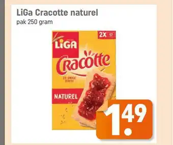 Lekker Makkelijk LiGa cracotte naturel 250 gram aanbieding