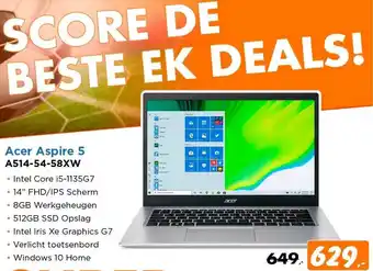 Hardware Expert Acer aspire 5 a514-54-58xw laptop aanbieding