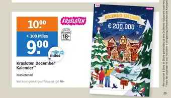 Albert Heijn Krasloten Decemeber Kalendar aanbieding