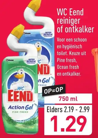 ALDI WC Eend reiniger of ontkalker 750ml aanbieding