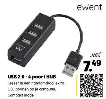 Plentyparts USB 2.0 - 4 Poort Hub aanbieding