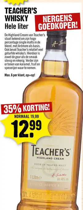 Dirck 3 TEACHER'S WHISKY aanbieding