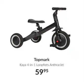 Babypark Topmark Kaya 4-in-1 Loopfiets Anthraciet aanbieding