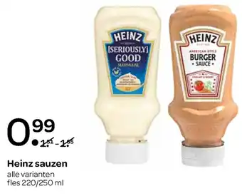 Spar Heinz sauzen alle varianten aanbieding