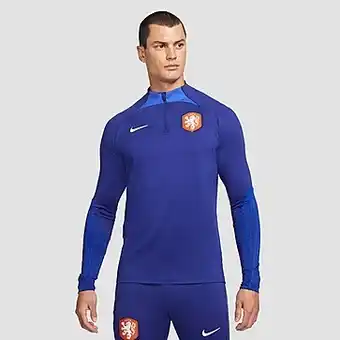 Perry Sport Nike knvb nederland dri-fit strike drill trainingstop 22/23 blauw/oranje heren aanbieding