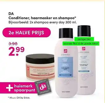 DA Da conditioner, haarmaskers en shampoo 300 ml aanbieding