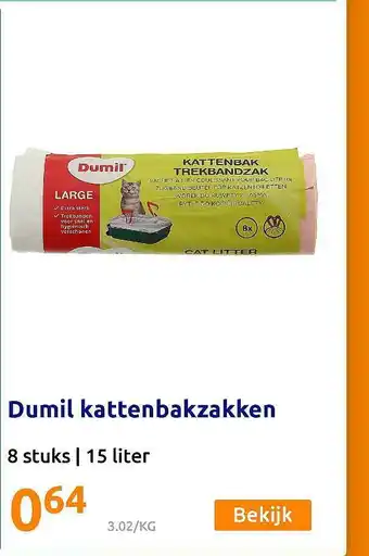 Action Dumil kattenbakzakken aanbieding