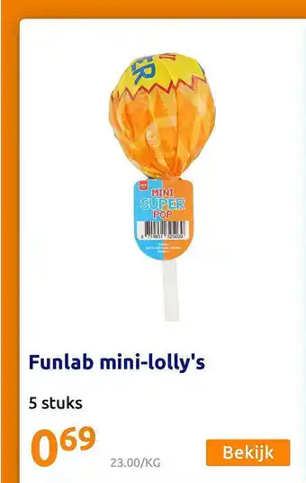 Action Funlab mini-lolly's aanbieding