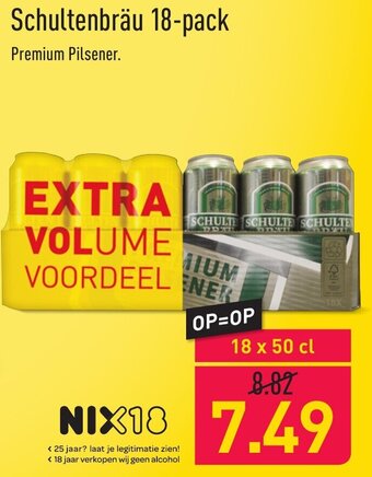 ALDI Schultenbrau 18*500ml aanbieding