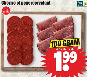 Dirk Chorizo of pepercervelaat aanbieding