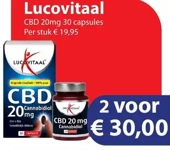 Die Grenze Lucovitaal CBD 20mg 30 capsules aanbieding