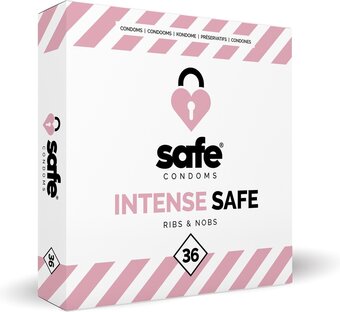 Bol.com Safe condooms - ribs & nobs - 36 stuks aanbieding
