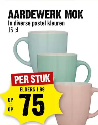 Dirck 3 AARDEWERK MOK aanbieding