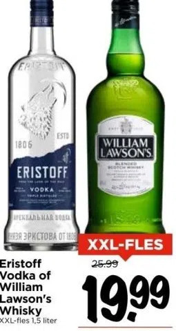 Vomar Voordeelmarkt Eristoff vodka of william lawson's whisky aanbieding