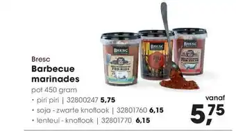 HANOS Bresc barbecue marinades aanbieding