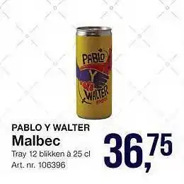 Bidfood Pablo Y Walter Malbec aanbieding