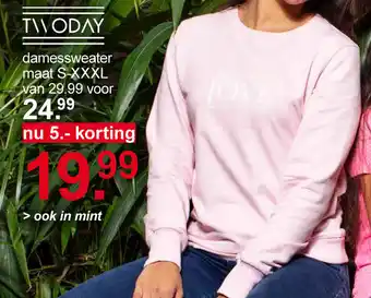 Scapino TWODAY Damessweater mt. S-XXXL aanbieding