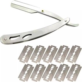 Bol.com Traditionele scheermes - barber mes- haar straight cut- baard- kapper aanbieding