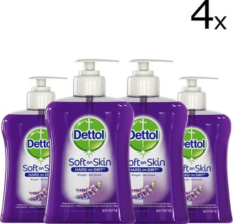 Bol.com Dettol wasgel verzachtend - 6 x 250 ml - handzeep - voordeelverpakking aanbieding