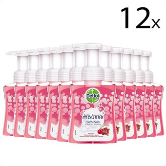 Bol.com Dettol handzeep zachte mousse - roos & kersenbloesem - 250ml x12 aanbieding