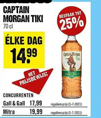 Dirck 3 Captain Morgan Tiki aanbieding