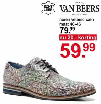 Scapino VAN BEERS Heren veterschoen mt. 40-46 aanbieding