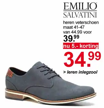 Scapino Emilio Salvatini Heren veterschoen mt. 41-47 aanbieding