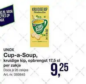 Bidfood Unox Cup-a-Soup, Kruidige Kip, Opbrengset 17,5 Cl aanbieding