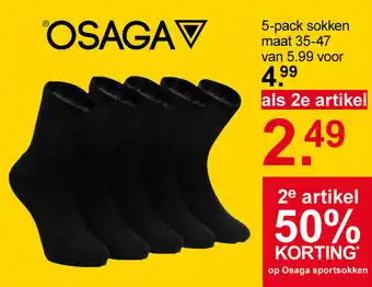 Scapino OSAGA Sokken 5-pack mt. 35-47 aanbieding