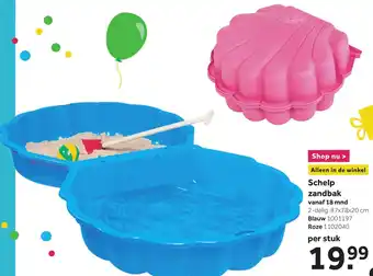 Intertoys Schelp zandbak 2-delig 87*78*20 cm aanbieding