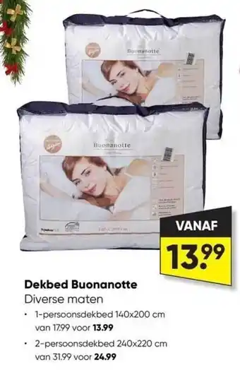 Big Bazar Dekbed buonanotte aanbieding