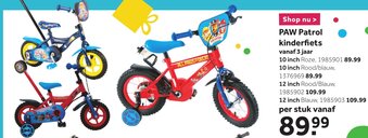 Intertoys Paw Patrol kinderfiets aanbieding