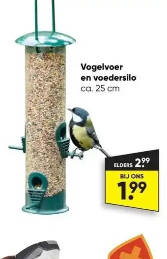 Big Bazar Vogelvoer en voedersilo aanbieding