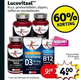 Kruidvat Lucovitaal 60% korting aanbieding