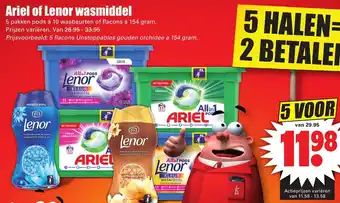 Dirk Ariel of Lenor Wasmiddel aanbieding