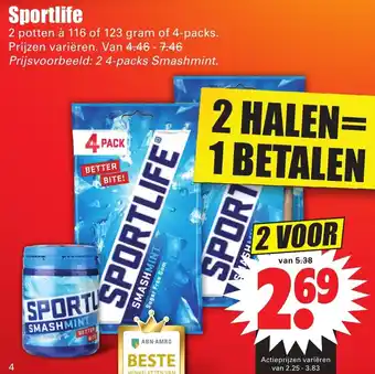 Dirk Sportlife 2*116/123g aanbieding