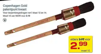 Kluswijs Copenhagen gold patentpunt kwast aanbieding