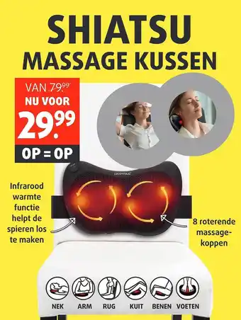 Lucovitaal Lucovitaal shiatsu massage kussen aanbieding